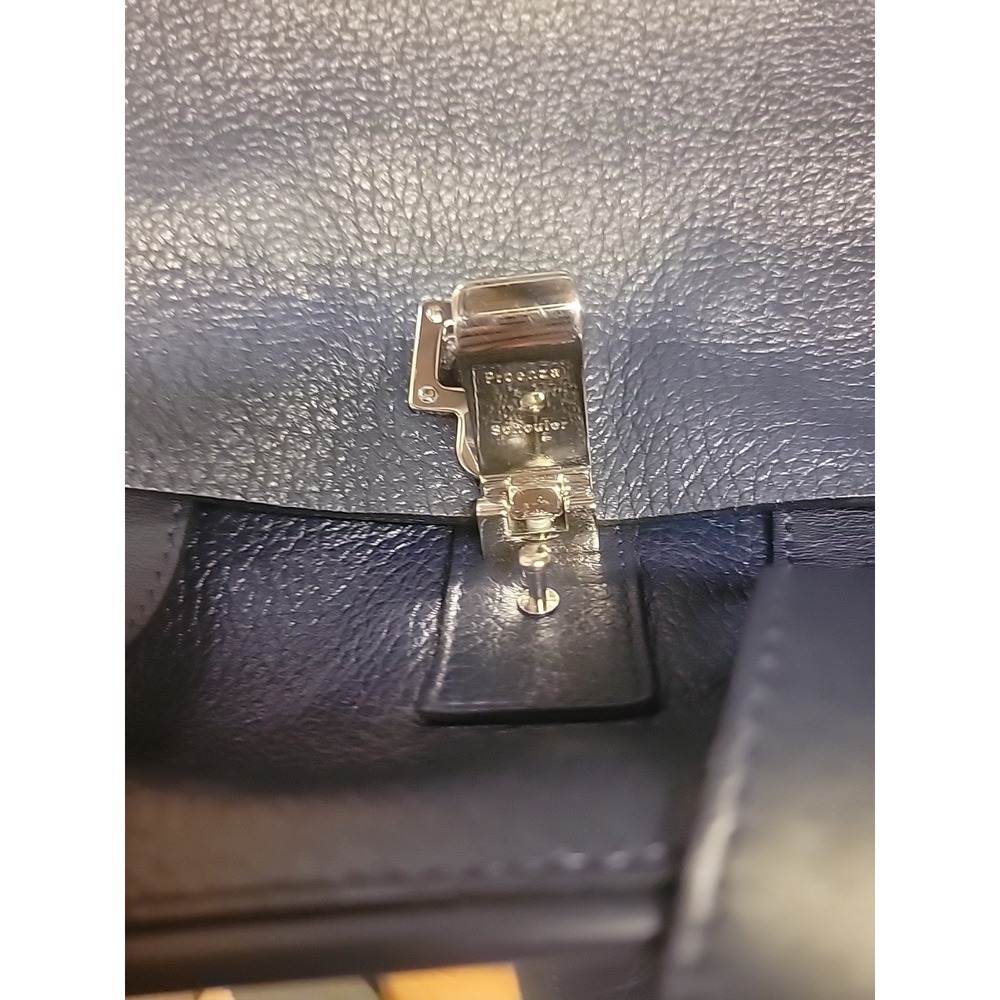 Beautiful Genuine Blue Courier Leather Backpack Proenza Schouler NWOT $1300+! - Picture 2 of 9